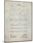 PP962-Antique Grid Parchment Morse Code Patent Poster-Cole Borders-Mounted Giclee Print