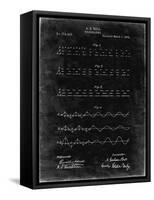 PP962-Black Grunge Morse Code Patent Poster-Cole Borders-Framed Stretched Canvas