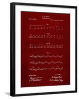 PP962-Burgundy Morse Code Patent Poster-Cole Borders-Framed Giclee Print