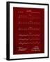 PP962-Burgundy Morse Code Patent Poster-Cole Borders-Framed Giclee Print