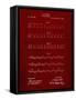 PP962-Burgundy Morse Code Patent Poster-Cole Borders-Framed Stretched Canvas