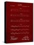 PP962-Burgundy Morse Code Patent Poster-Cole Borders-Stretched Canvas