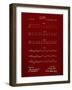 PP962-Burgundy Morse Code Patent Poster-Cole Borders-Framed Giclee Print