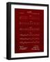 PP962-Burgundy Morse Code Patent Poster-Cole Borders-Framed Giclee Print