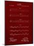 PP962-Burgundy Morse Code Patent Poster-Cole Borders-Mounted Giclee Print