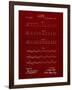 PP962-Burgundy Morse Code Patent Poster-Cole Borders-Framed Giclee Print