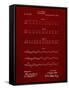 PP962-Burgundy Morse Code Patent Poster-Cole Borders-Framed Stretched Canvas