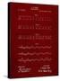 PP962-Burgundy Morse Code Patent Poster-Cole Borders-Stretched Canvas