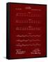 PP962-Burgundy Morse Code Patent Poster-Cole Borders-Framed Stretched Canvas