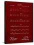 PP962-Burgundy Morse Code Patent Poster-Cole Borders-Stretched Canvas