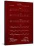 PP962-Burgundy Morse Code Patent Poster-Cole Borders-Stretched Canvas