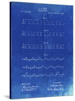 PP962-Faded Blueprint Morse Code Patent Poster-Cole Borders-Stretched Canvas