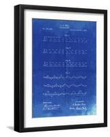 PP962-Faded Blueprint Morse Code Patent Poster-Cole Borders-Framed Giclee Print