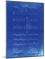 PP962-Faded Blueprint Morse Code Patent Poster-Cole Borders-Mounted Giclee Print