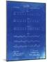 PP962-Faded Blueprint Morse Code Patent Poster-Cole Borders-Mounted Giclee Print