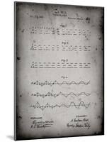PP962-Faded Grey Morse Code Patent Poster-Cole Borders-Mounted Giclee Print