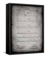 PP962-Faded Grey Morse Code Patent Poster-Cole Borders-Framed Stretched Canvas