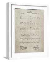 PP962-Sandstone Morse Code Patent Poster-Cole Borders-Framed Giclee Print