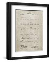 PP962-Sandstone Morse Code Patent Poster-Cole Borders-Framed Premium Giclee Print