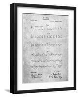 PP962-Slate Morse Code Patent Poster-Cole Borders-Framed Giclee Print