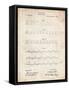 PP962-Vintage Parchment Morse Code Patent Poster-Cole Borders-Framed Stretched Canvas