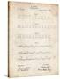 PP962-Vintage Parchment Morse Code Patent Poster-Cole Borders-Stretched Canvas