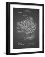 PP963-Black Grid Motorcycle Sidecar 1918 Patent Poster-Cole Borders-Framed Giclee Print