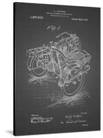 PP963-Black Grid Motorcycle Sidecar 1918 Patent Poster-Cole Borders-Stretched Canvas
