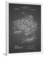 PP963-Black Grid Motorcycle Sidecar 1918 Patent Poster-Cole Borders-Framed Premium Giclee Print