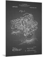 PP963-Black Grid Motorcycle Sidecar 1918 Patent Poster-Cole Borders-Mounted Premium Giclee Print