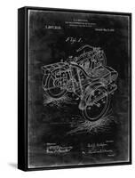 PP963-Black Grunge Motorcycle Sidecar 1918 Patent Poster-Cole Borders-Framed Stretched Canvas