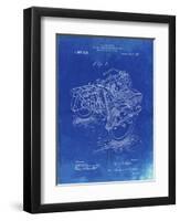 PP963-Faded Blueprint Motorcycle Sidecar 1918 Patent Poster-Cole Borders-Framed Giclee Print