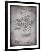 PP963-Faded Grey Motorcycle Sidecar 1918 Patent Poster-Cole Borders-Framed Giclee Print