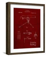 PP964-Burgundy Mount for Machine Gun Patent Poster-Cole Borders-Framed Giclee Print