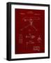 PP964-Burgundy Mount for Machine Gun Patent Poster-Cole Borders-Framed Giclee Print