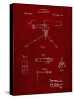 PP964-Burgundy Mount for Machine Gun Patent Poster-Cole Borders-Stretched Canvas