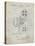 PP966-Antique Grid Parchment Movie Projector 1933 Patent Poster-Cole Borders-Stretched Canvas