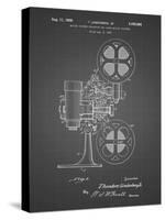 PP966-Black Grid Movie Projector 1933 Patent Poster-Cole Borders-Stretched Canvas