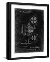 PP966-Black Grunge Movie Projector 1933 Patent Poster-Cole Borders-Framed Giclee Print