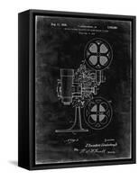 PP966-Black Grunge Movie Projector 1933 Patent Poster-Cole Borders-Framed Stretched Canvas