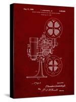 PP966-Burgundy Movie Projector 1933 Patent Poster-Cole Borders-Stretched Canvas