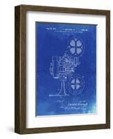 PP966-Faded Blueprint Movie Projector 1933 Patent Poster-Cole Borders-Framed Giclee Print