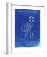 PP966-Faded Blueprint Movie Projector 1933 Patent Poster-Cole Borders-Framed Giclee Print