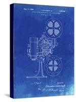 PP966-Faded Blueprint Movie Projector 1933 Patent Poster-Cole Borders-Stretched Canvas