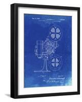 PP966-Faded Blueprint Movie Projector 1933 Patent Poster-Cole Borders-Framed Giclee Print