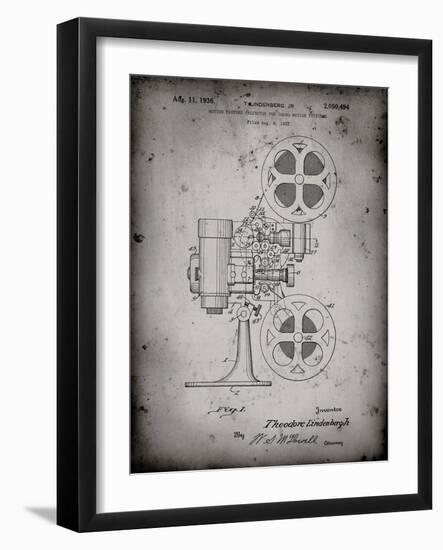 PP966-Faded Grey Movie Projector 1933 Patent Poster-Cole Borders-Framed Giclee Print