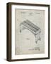 PP967-Antique Grid Parchment Musser Marimba Patent Poster-Cole Borders-Framed Giclee Print