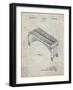 PP967-Antique Grid Parchment Musser Marimba Patent Poster-Cole Borders-Framed Giclee Print