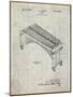 PP967-Antique Grid Parchment Musser Marimba Patent Poster-Cole Borders-Mounted Giclee Print