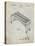PP967-Antique Grid Parchment Musser Marimba Patent Poster-Cole Borders-Stretched Canvas